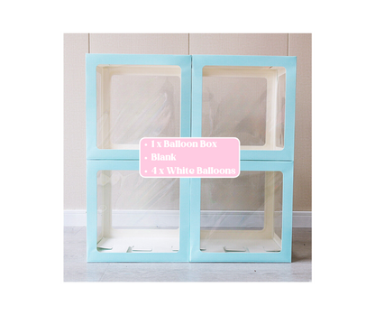Blue Balloon Box - Clear or Set of 4 with the option of Baby image 1