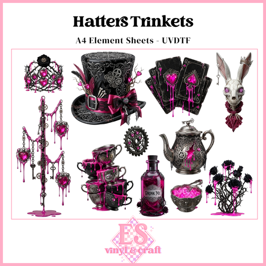 Hatters Trinkets - UVDTF Element Sheet (A4 Sheet)