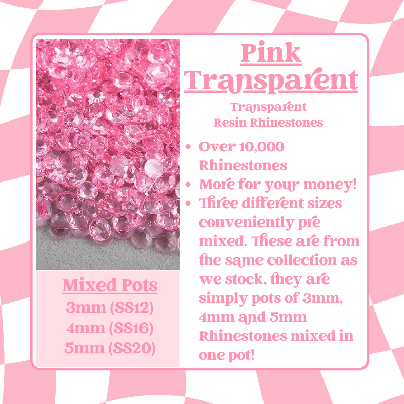 Rhinestone Mixed Pots - Transparent Series (3mm, 4mm, 5mm) image 2