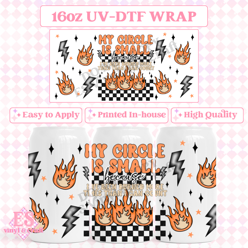 Circle Small - 16oz Beer Can / Libbey UV-DTF Transfer image 0