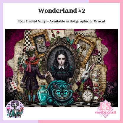 Wonderland #2 - 20oz Printed Tumbler Self Adhesive Vinyl image 0