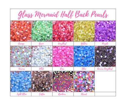 Glass Mermaid Pearls - Rainbow image 1