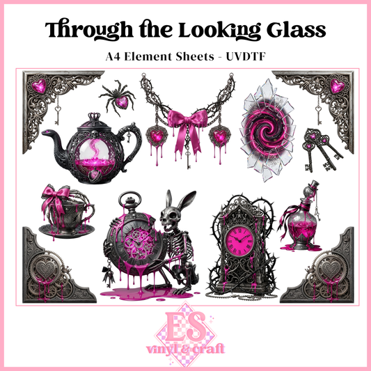 Through the Looking Glass - UVDTF Element Sheet (A4 Sheet)