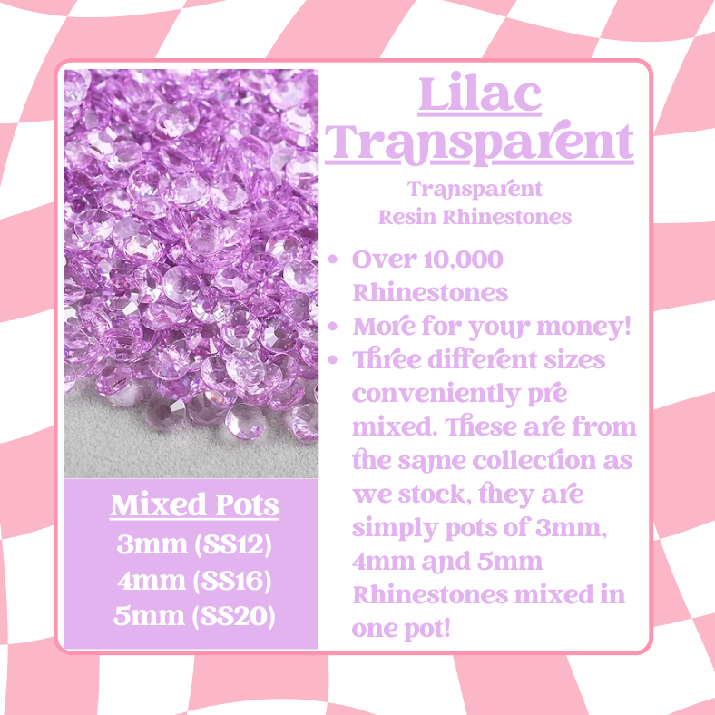 Rhinestone Mixed Pots - Transparent Series (3mm, 4mm, 5mm) image 4