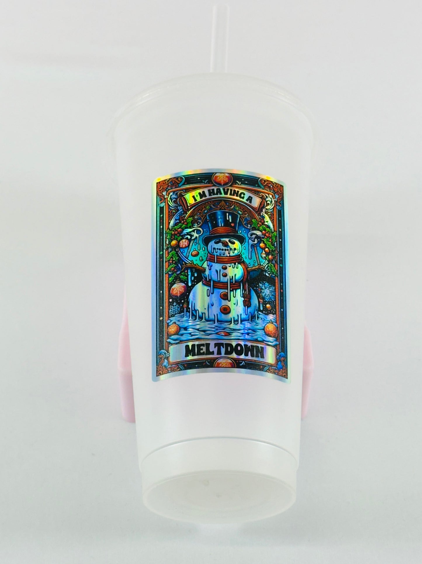 Christmas Tarot Card Decals - Holographic Rainbow Silver image 3