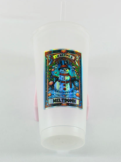 Christmas Tarot Card Decals - Holographic Rainbow Silver image 3