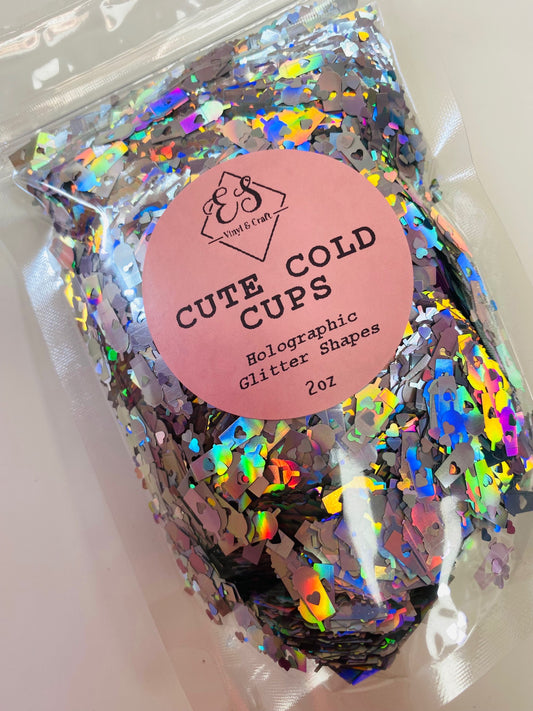 Cute Cold Cups - Glitter Shapes image 0