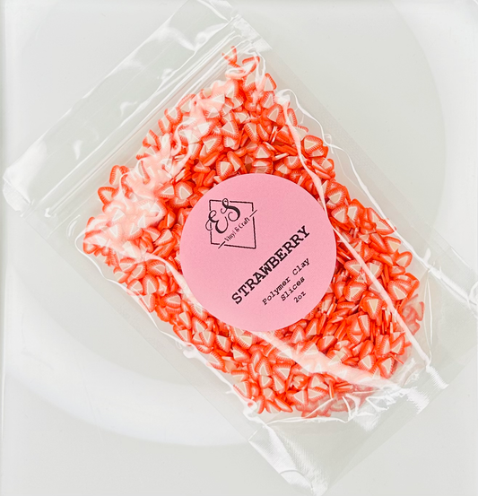 Strawberry - Polymer Clay Slices image 0