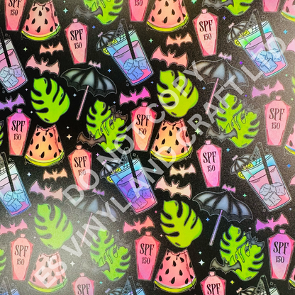UV Printed Holographic Teckwrap Permanent Vinyl - A4 or 12" x 12" Sheet image 2