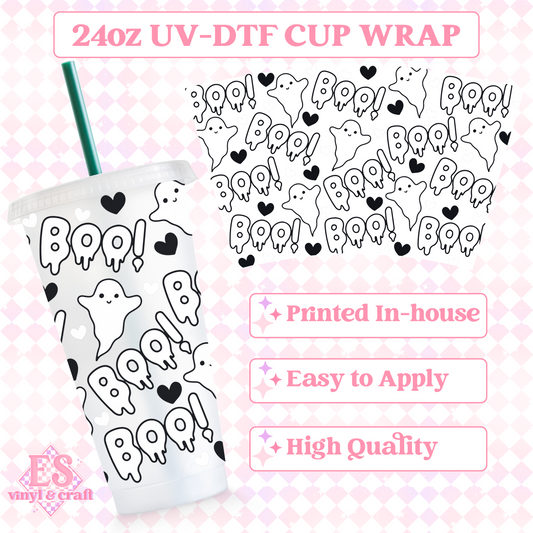 Boo!, Boo! - UVDTF 24oz Cold Cup Wrap image 0