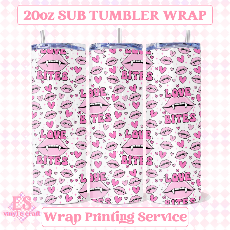 Love Bites - Full 20oz Tumbler Sublimation Print image 0