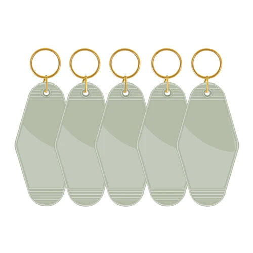 Light Khaki Green - Teckwrap Motel Keychain Blank image 0