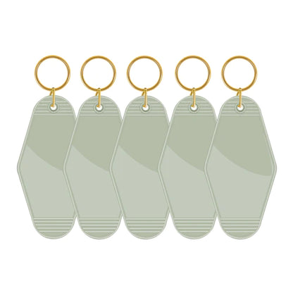 Light Khaki Green - Teckwrap Motel Keychain Blank image 0