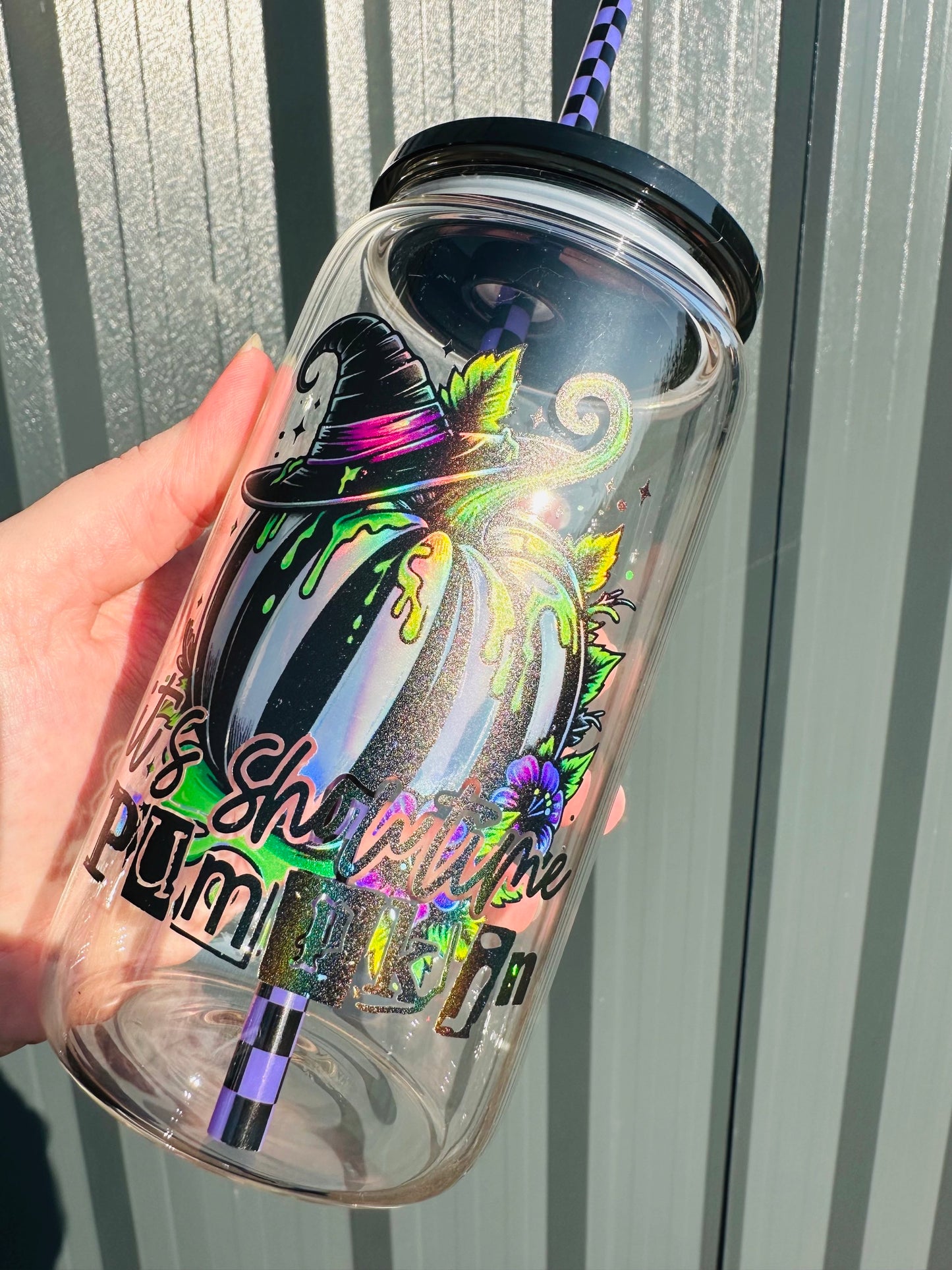 It's Showtime Pumpkin - Teckwrap Holographic Printed Vinyl image 1