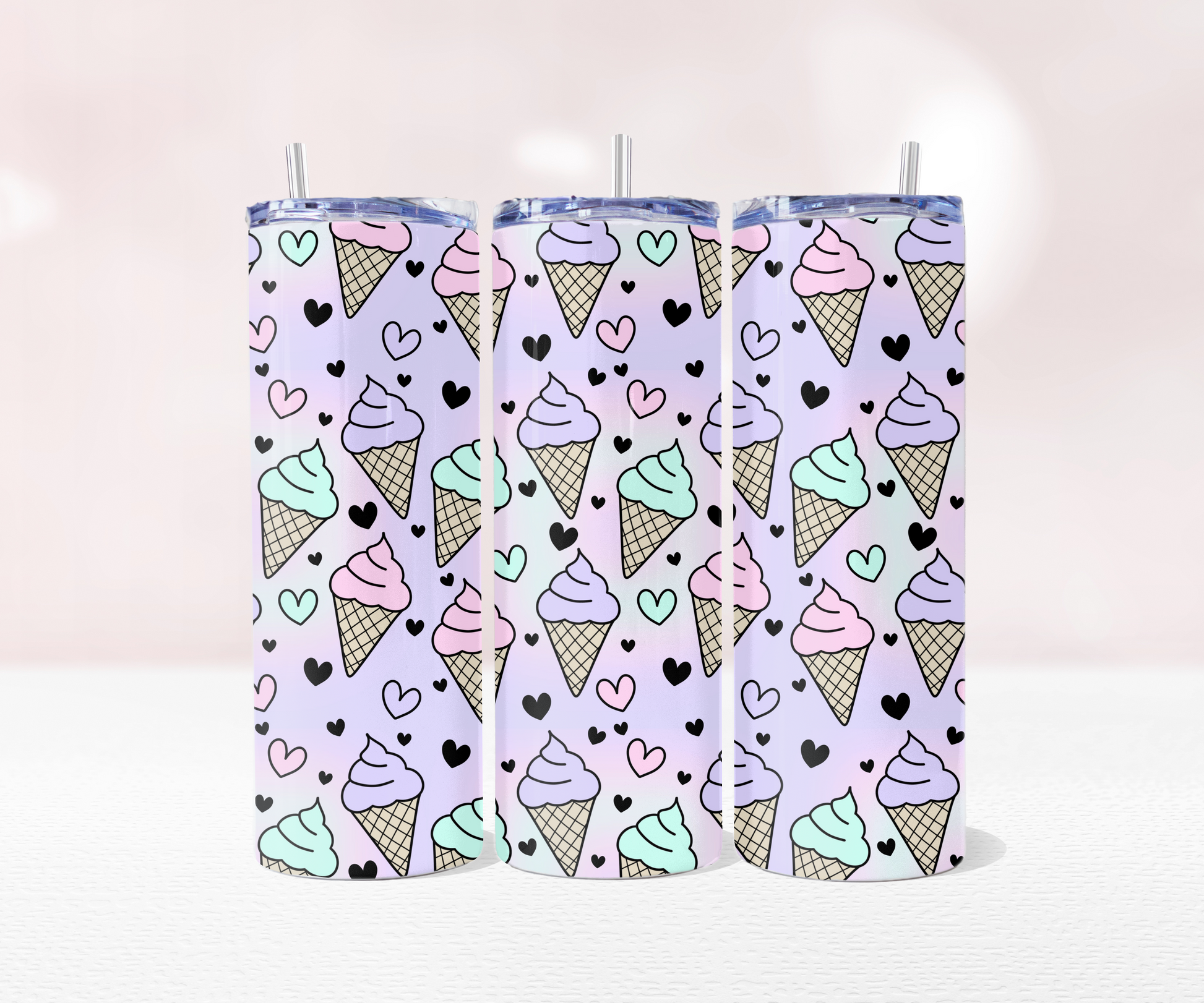 Ice Cream Seamless - Pre Printed Sublimation 11oz or 20oz Wrap image 2