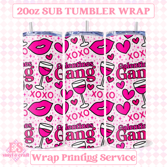 Galentine's Gang - Full 20oz Tumbler Sublimation Print image 0