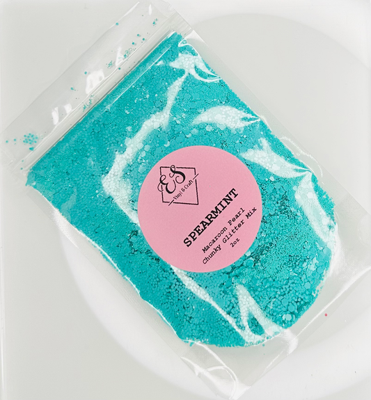 Spearmint - Macaroon Pearl Chunky Glitter Mix image 0