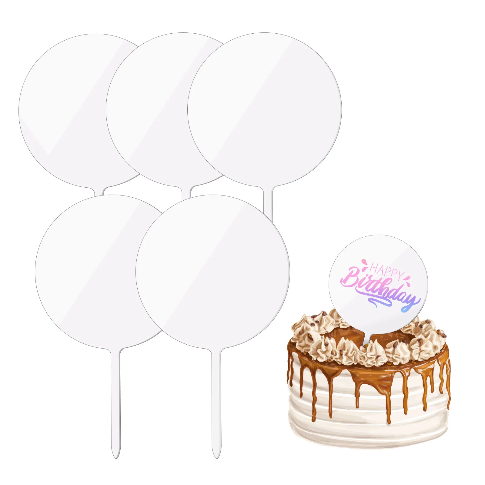 Teckwrap Cake Topper Acrylic Blanks image 3