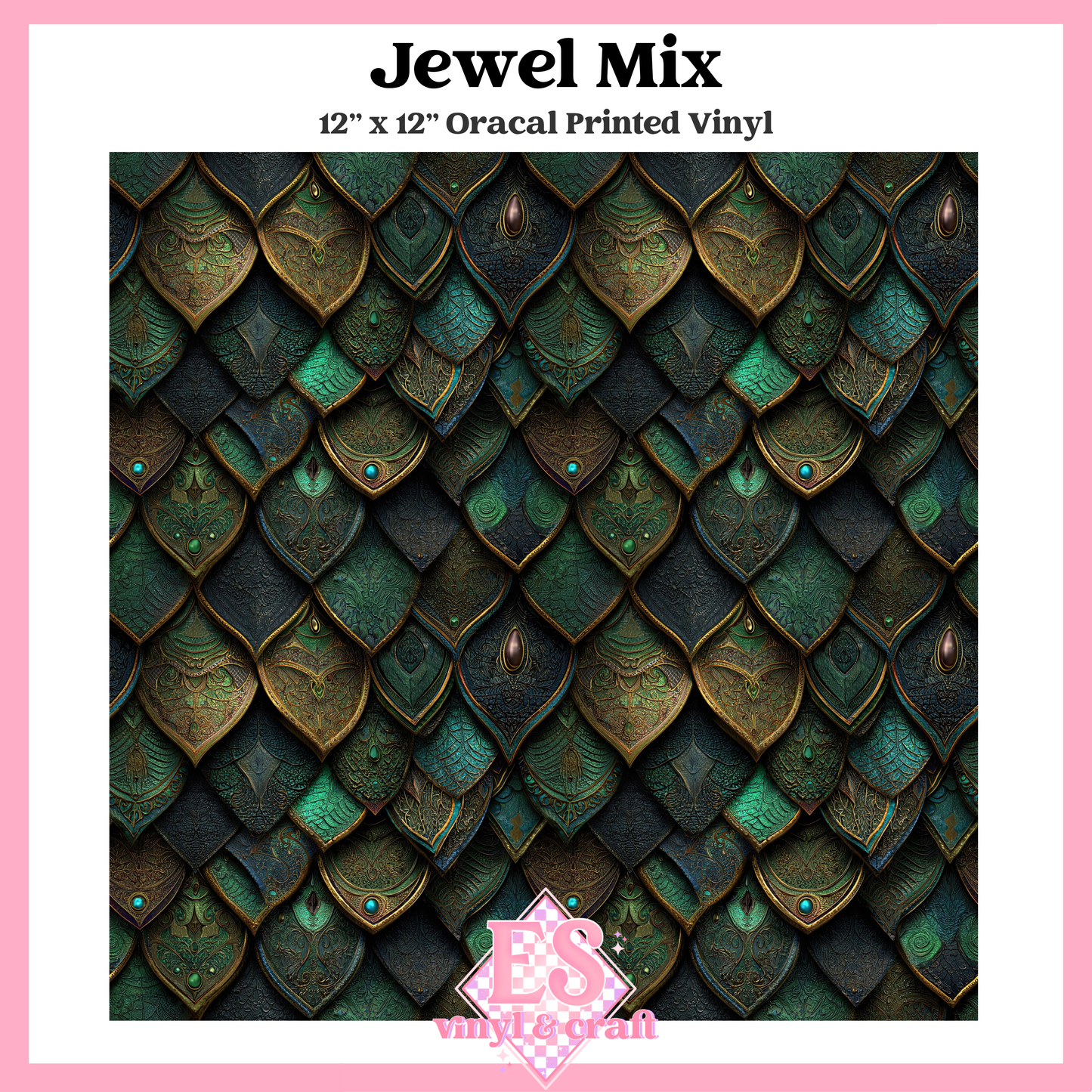 Prismatic Dragon Scale Collection - 12" x 12" Sheet (14 Different De image 8