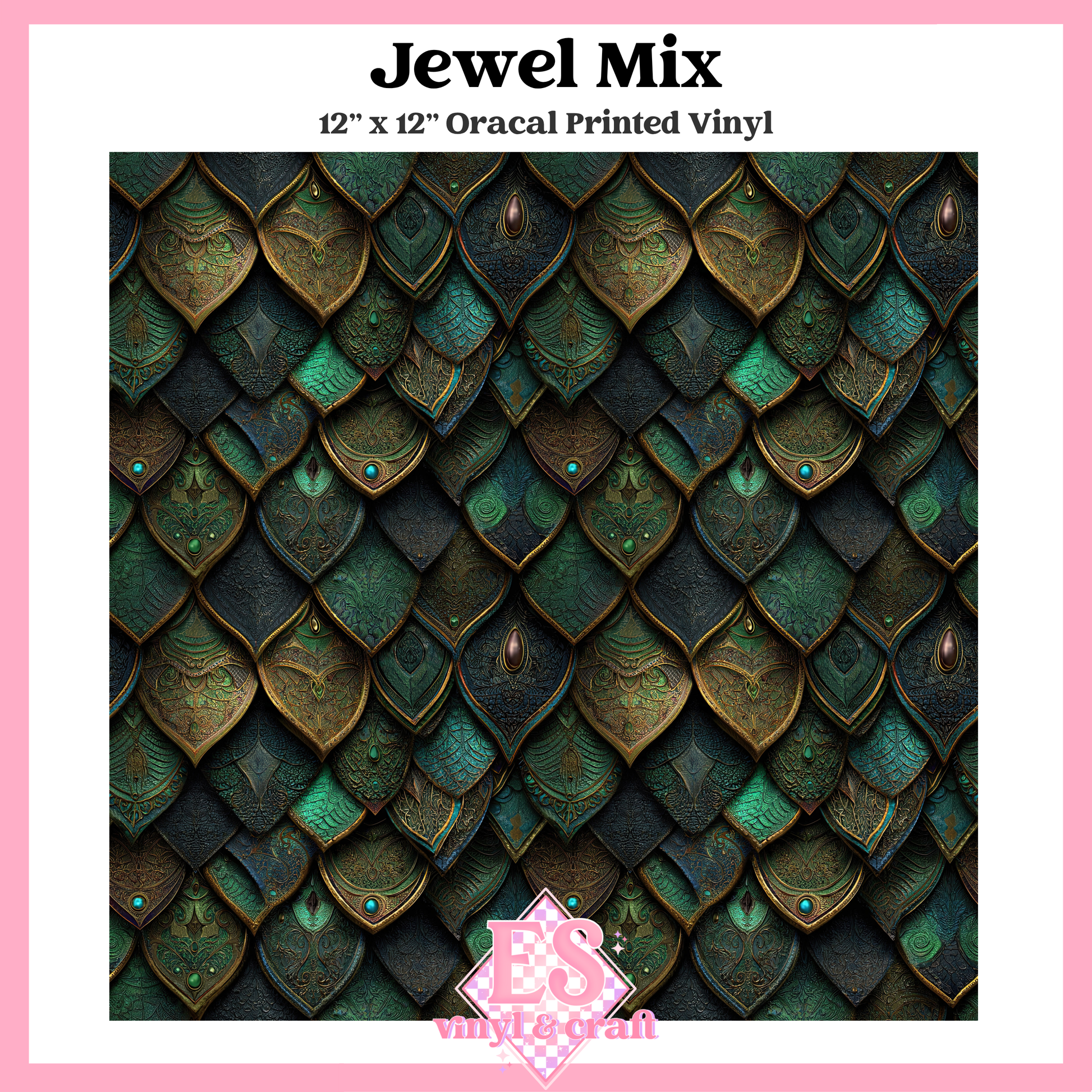 Prismatic Dragon Scale Collection - 12" x 12" Sheet (14 Different De image 8