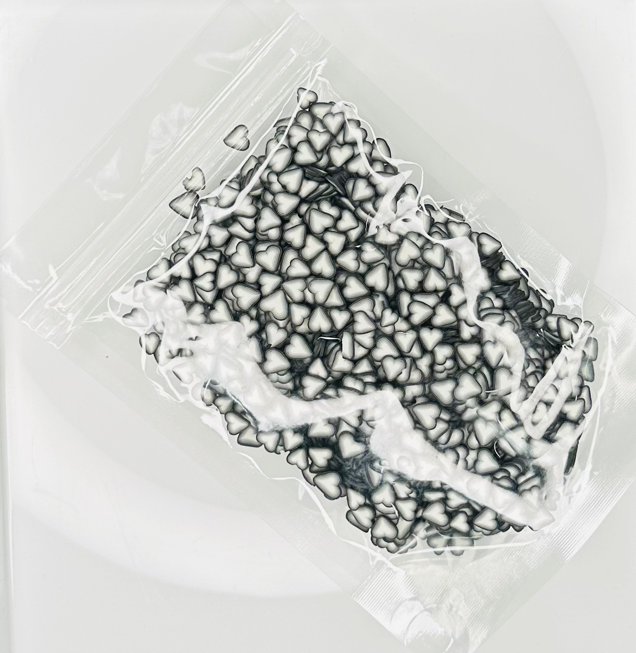 Black Hearts - Polymer Clay Slices image 1