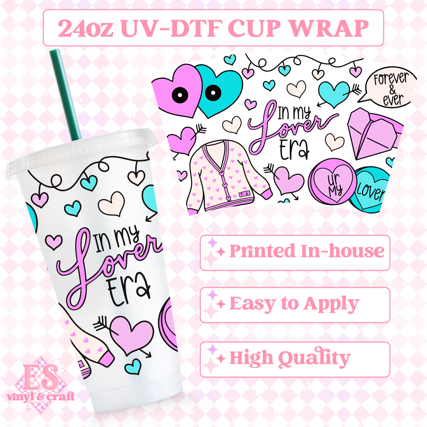 Lover Era - UVDTF 24oz Cold Cup Wrap image 0