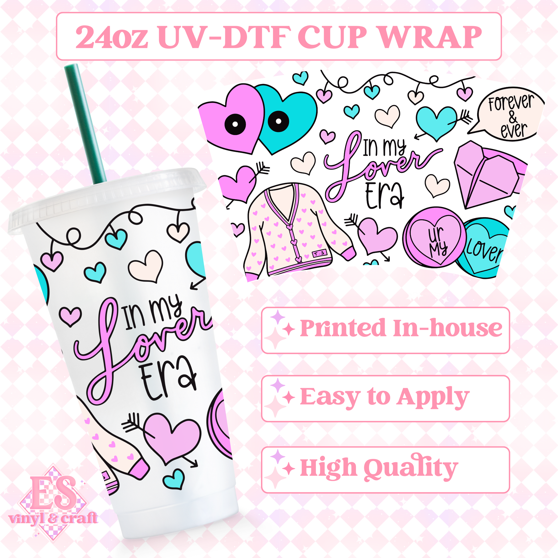 Lover Era - UVDTF 24oz Cold Cup Wrap image 0