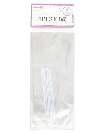 Dovecraft Essentials Clear Cello Bags - Pack 10 image 1