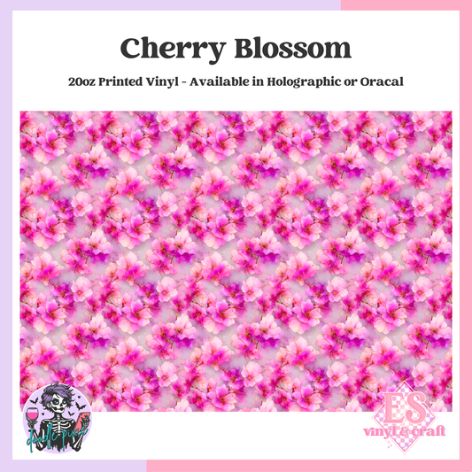 Cherry Blossom - 20oz Printed Tumbler Self Adhesive Vinyl image 0