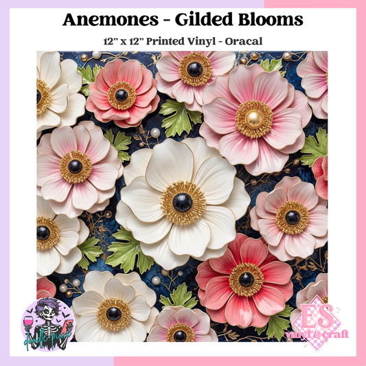Anemones - 12" x 12" Printed Vinyl image 0