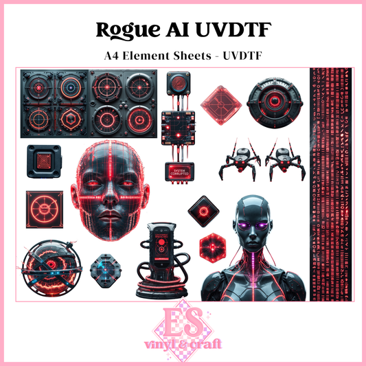 The Rogue AI - UVDTF Element Sheet (A4 Sheet)
