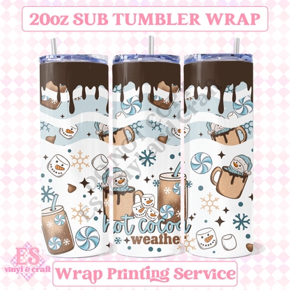 Hot Cocoa - Full 20oz Tumbler Sublimation Print image 0