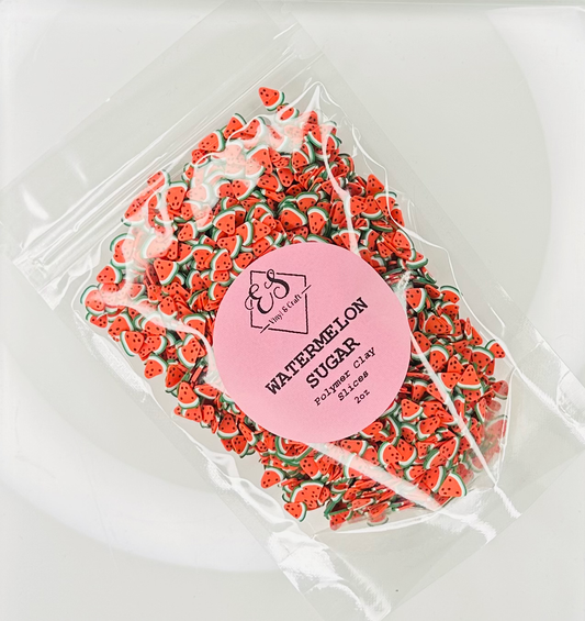 Watermelon Sugar - Polymer Clay Slices image 0