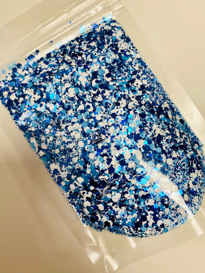 Sapphire Snow - Chunky Glitter Mix image 1