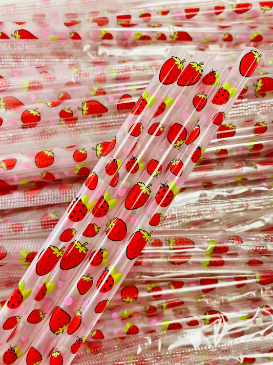 Strawberry Clear Straw image 0