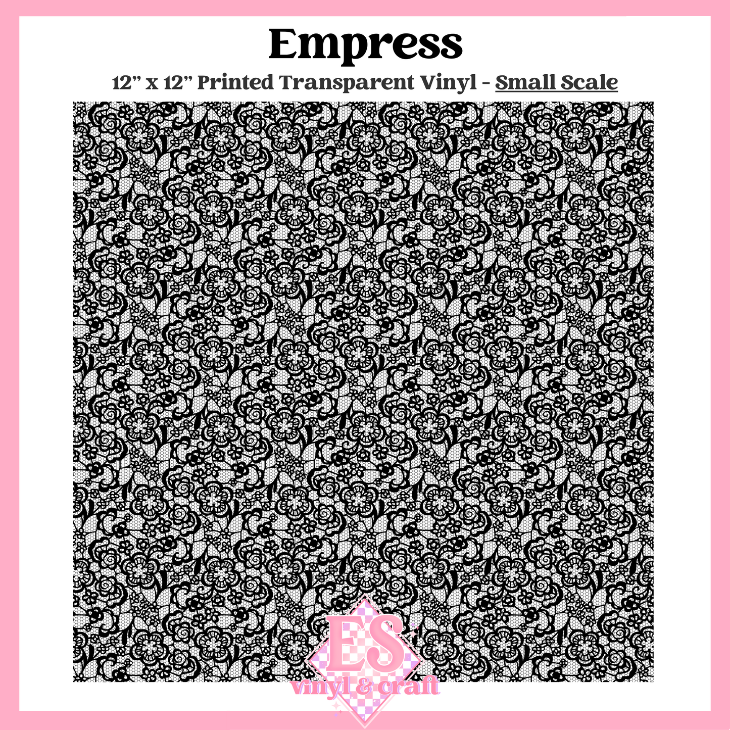 Empress Transparent - Small or Large Scale Options - 12" x 12" Shee image 1
