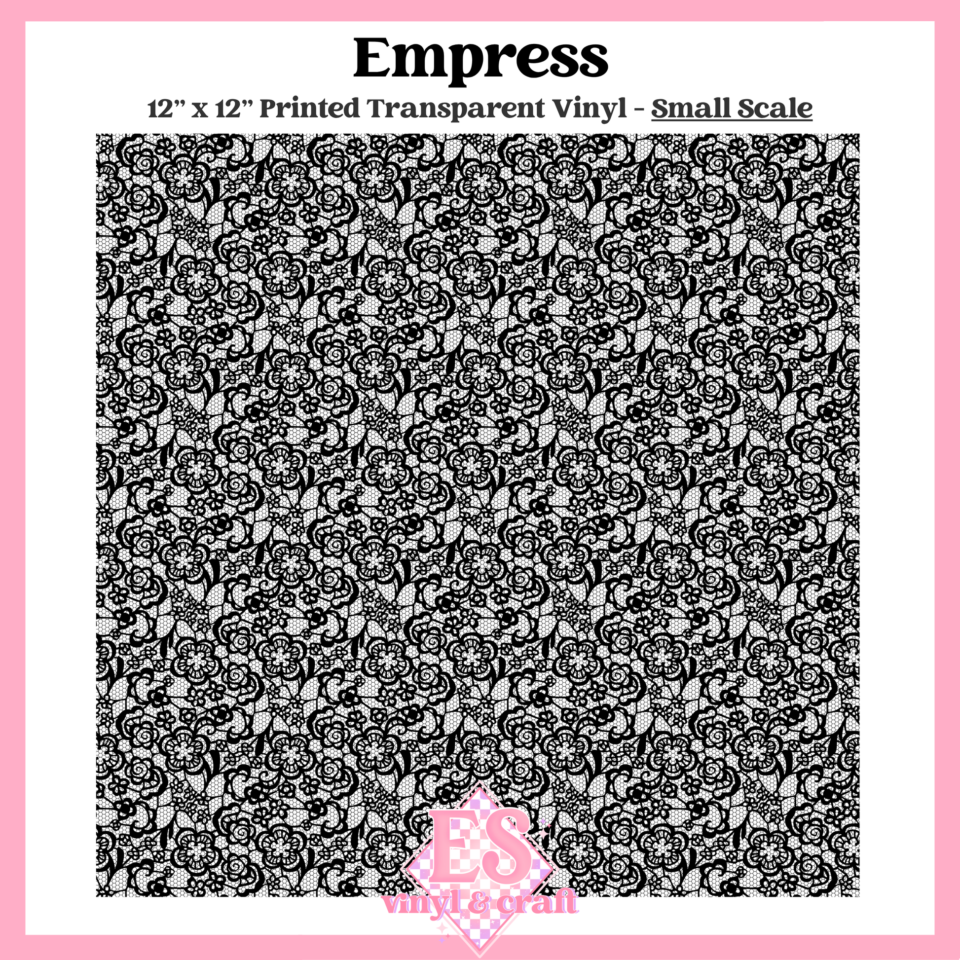 Empress Transparent - Small or Large Scale Options - 12" x 12" Shee image 1