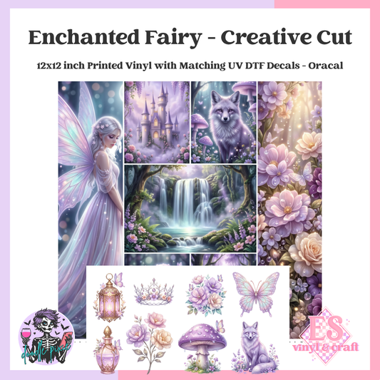 Enchanted Fairy - 12" x 12" Printed Vinyl and UVDTF Decal