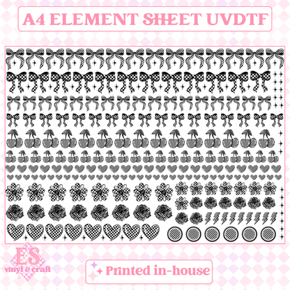 Checker Element Sheet (Smaller Blanks) - UVDTF (A4 Sheet) 21 image 0