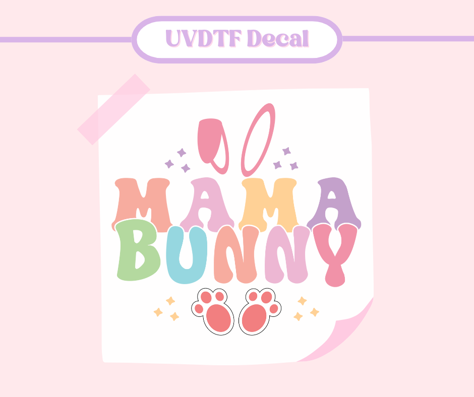 Mama Bunny Decal - UVDTF Decal image 0
