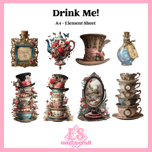 Drink Me - UVDTF (A4 Sheet) 21 image 0