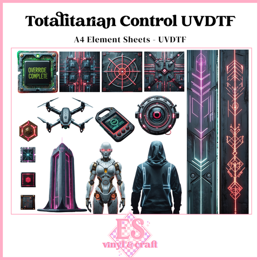 Totalitarian Control - UVDTF Element Sheet (A4 Sheet)