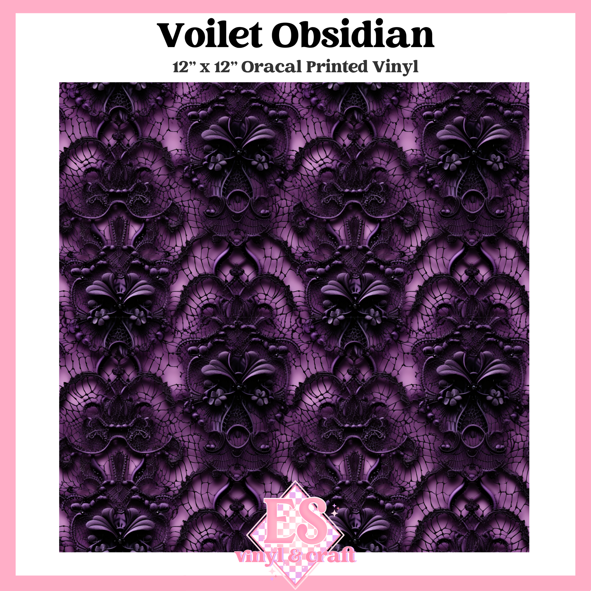 Obsidian Amethyst Collection - 12" x 12" Sheet (12 Different Designs) image 10