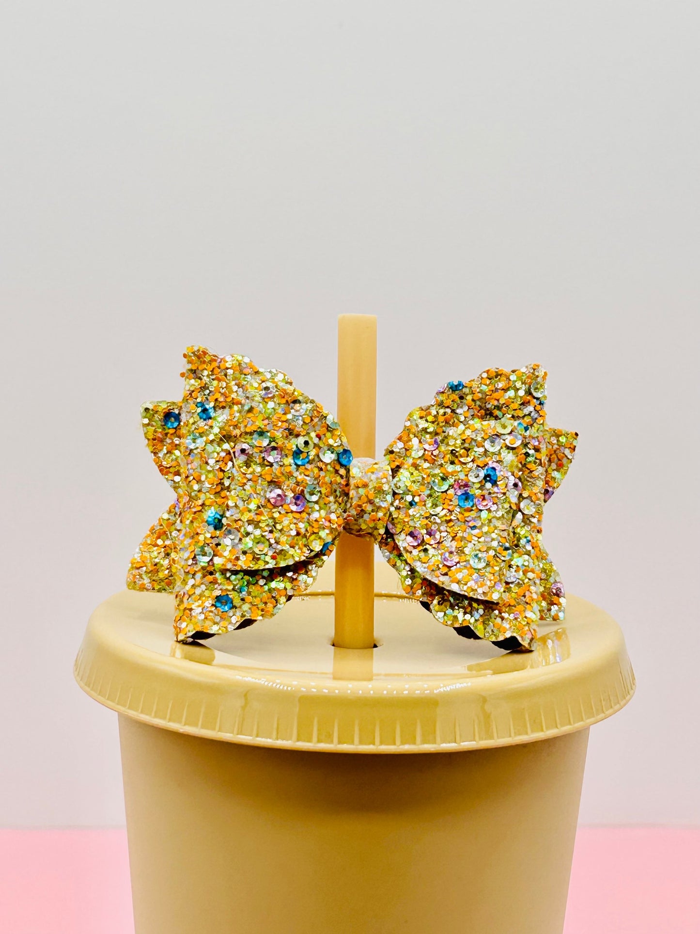 Bow Straw Topper - Caramel image 0