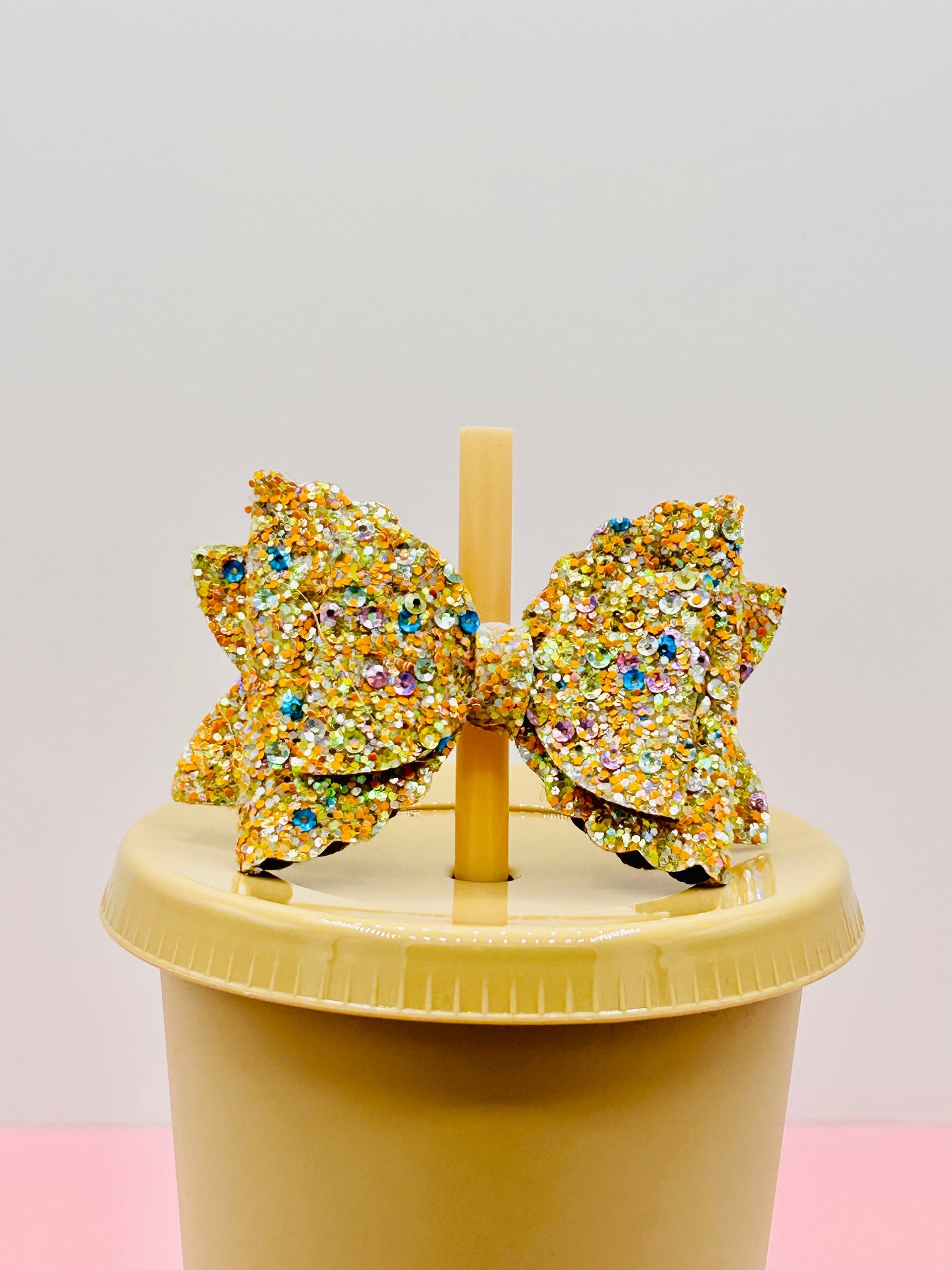 Bow Straw Topper - Caramel image 0