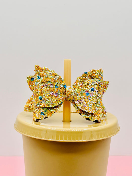Bow Straw Topper - Caramel image 0