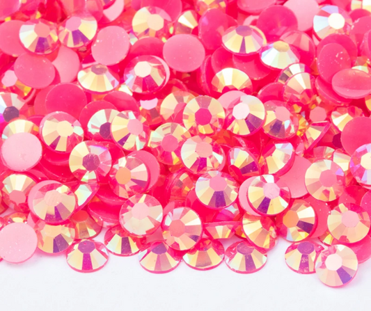 Rose Pink - AB Jelly Rhinestones (3mm, 4mm & 5mm) image 0