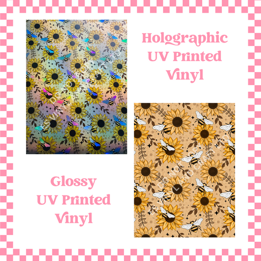 Sunflower Festival - Holographic or Normal Printed Vinyl (A4 or 12" x 12" Shee image 0