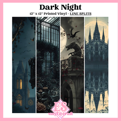 Dark Night - Line Split - 12" x 12" Sheet image 0