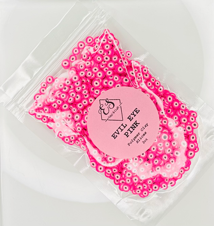 Evil Eye Pink - Polymer Clay Slices image 0